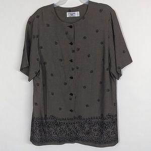 Vintage Alfred Dunner floral short sleeve …